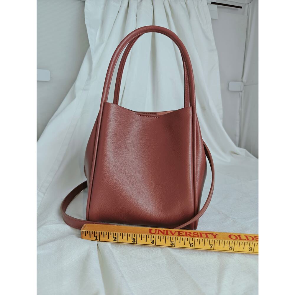 ANTHROPOLOGIE Hollace Tote: Mini Edition raisin color NEAR NEW - Picture 8 of 9